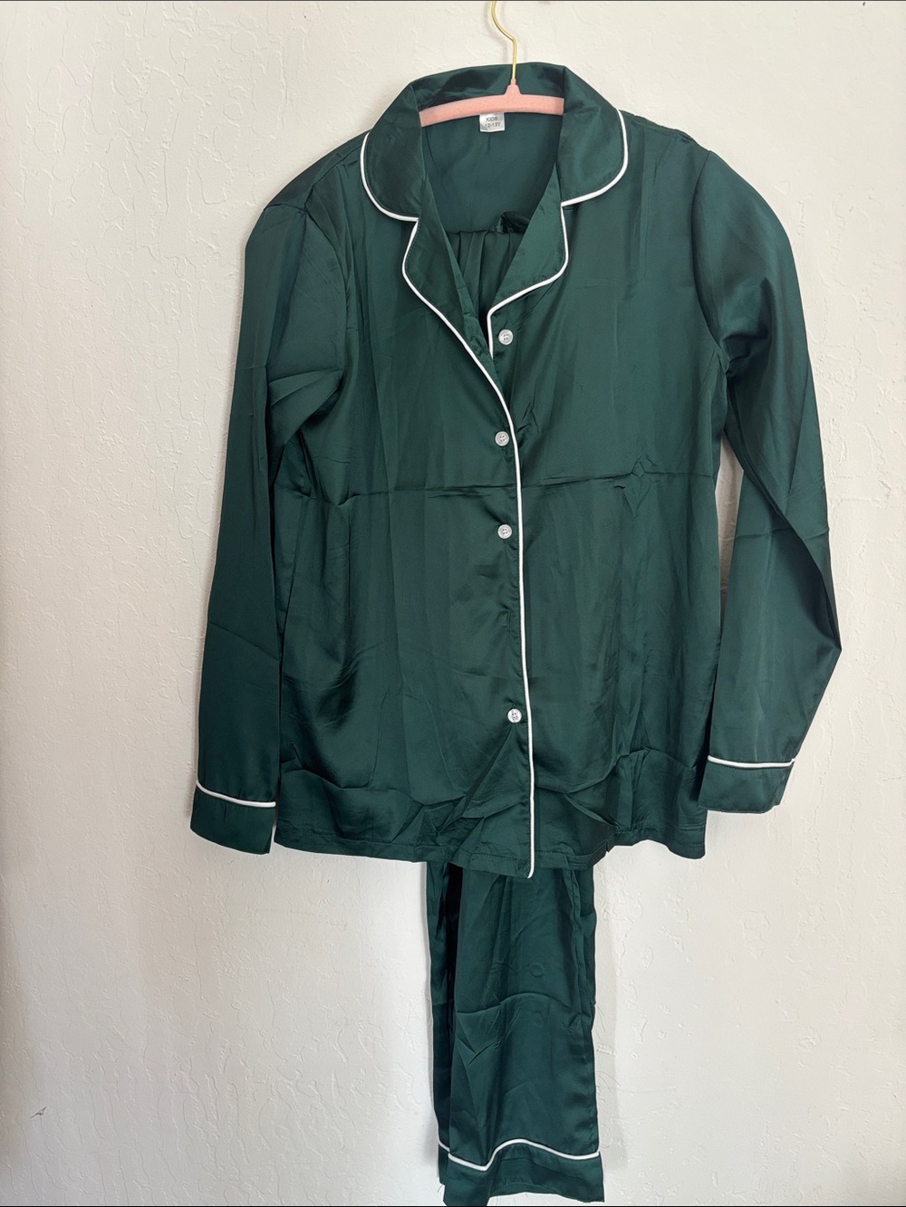 Deep Teal satin-like  Kids PJ Set